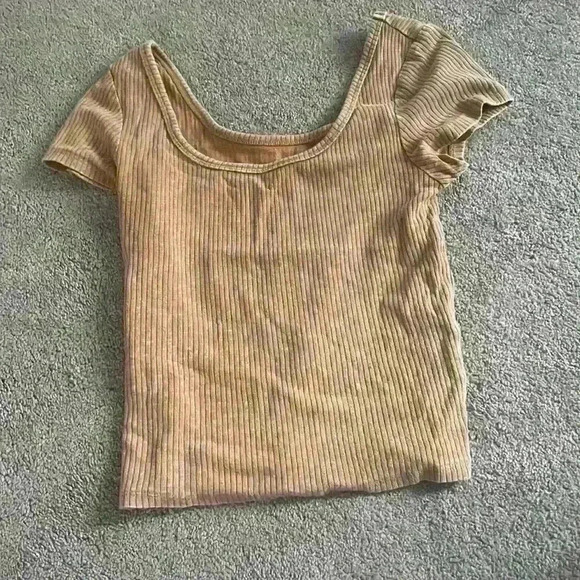 🔥U neck crop top - Picture 1 of 2